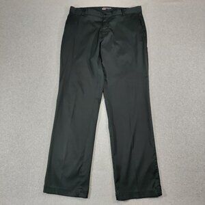 Nike Golf Pants Mens 34x32 Standard Fit Black Flex Dri-Fit Flat Front Stretch
